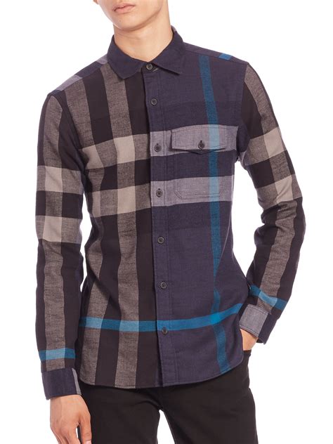 burberry brit mens shirt sale|burberry flannel outfit men.